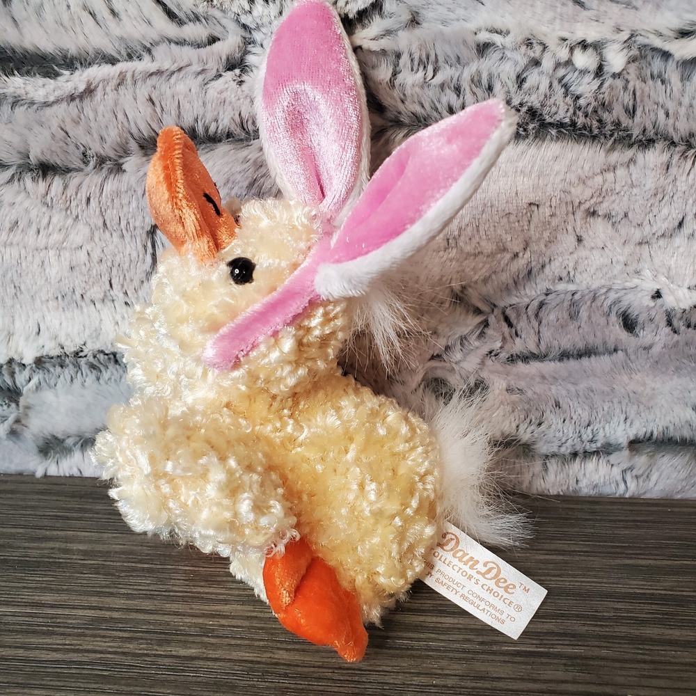 Dan Dee Easter Bunny Rabbit Ears Duckling 6" Plush Stuffed Animal Mini Lovey